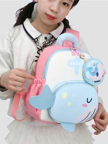 Cute Cartoon Dinosaur Backpack, Lightweight Small Backpack For Kindergarten Kids, Suitable For School, Travel And Play - A - View 10