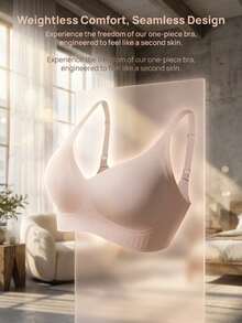 3pcs Seamless Wireless Lift Bra, Removable Soft Cups, Lightweight Unpadded Lingerie - Multicolor - View 5