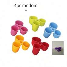 2/4/6pcs Silicone Pencil Grips, Suitable For Beginners Writing Practice, Durable Pencil Holder Tool - Multicolor - View 15