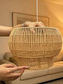 Handmade Creative Decorative Paper Rope Lampshade, Artistic Lampshade, Home Decor - Semicircle - View 6