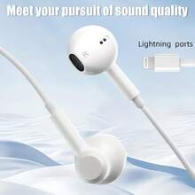 Wired In-Ear Headphones With Lightning Connector, Compatible With Apple Devices, Built-In Remote Control For Music, Call And Volume, Suitable For IPhone 14/13/12/11/XR/XS/X/8/7/SE/Pro/Pro Max - View 4