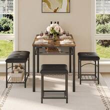 Dining Table & Chair Sets - Brown - View 4
