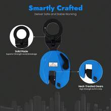 YUNRUX 2 Ton Lifting Clamp Sheet Metal Clamp Plate Steel Plates Sheet Metal Gripper Vertical Clamp - 藍色 - 查看 9