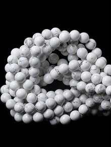 4/6/8/10mm Natural White Howlite Round Beads, Suitable For Jewelry Making, DIY Necklace & Bracelet Accessories - Multicolor - View 11