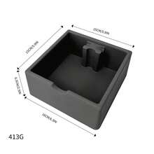 Boîte de frappe silencieuse en silicone, bac à marc de café, bac à déchets assorti à la machine à café, boîte de rangement de poudre pour usage domestique - Voir 6