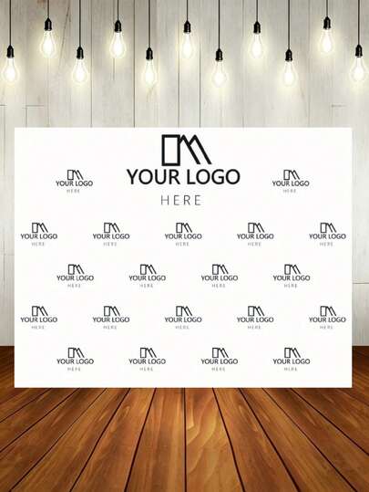 1pc Customized Logo Design Background, Suitable For Business Events, Festivals, Customized Banner Props, Colorful Portable Vinyl Material ,For Family, Step And Repeat Backdrop
