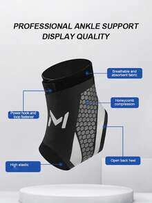1pc/2pcs Unisex Daily Sports Ankle Support Compression Ankle Sleeve, 1mm Ultra-Thin Ankle Protector For Fitness, Weightlifting, Yoga, Hiking, Basketball, Baseball - Multicolor - View 6