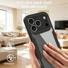 Hadaasi 1个酒红色防震360°全包覆TPU+PC亚克力双层硅胶保护壳，兼容Apple 17e/17pro/17promax/17Air/17/16pro/16promax/16plus/16/16E和Galaxy S26Ultra/S26Plus/S26/S25FE/S25Ultra/S25Plus/S25/S25Edge/S24Ultra/S24Plus/S24/A56/A36/A26/A07/A17/A55/A35/A25/A15/A24/A34/A14/A16/A06/A05S - 酒紅色 - 查看 6