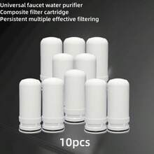 5pcs/10pcs Ceramic Composite Multi-Layer Replacement Filter Cartridge For Faucet Water Purifier, Effectively Removes Sediment, Reduces Odor And Discoloration In Tap Water, Washable By Hand - View 7