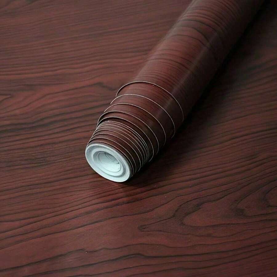 一捲自黏式復古愛心圖案壁紙 - 乙烯基可移除壁紙,耐用且附自黏背膠,適用於客廳、臥室、餐廳、櫥櫃和衣櫃,加厚材質 - 易於移除且耐污 - 1卷 - 查看 1