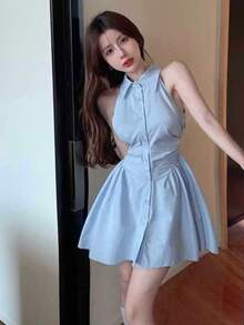 Women Midi Dresses - White - View 5