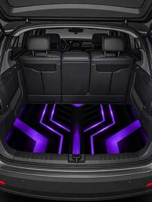 1pc Cool Multi-Color Geometric Pattern Car Trunk Mat | Durable, Easy To Clean, Suitable For Sedans And SUVs, All-Season, Keeps Interior Clean, Polyester Fiber - A - View 14