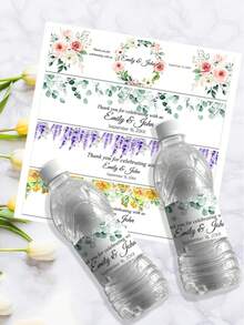 UNICCUT 30pcs Customized Labels - Personalized Bottle Stickers, Customizable Name & Text Stickers, Suitable For Birthday, Baptism, Wedding Decoration - Multicolor - View 5