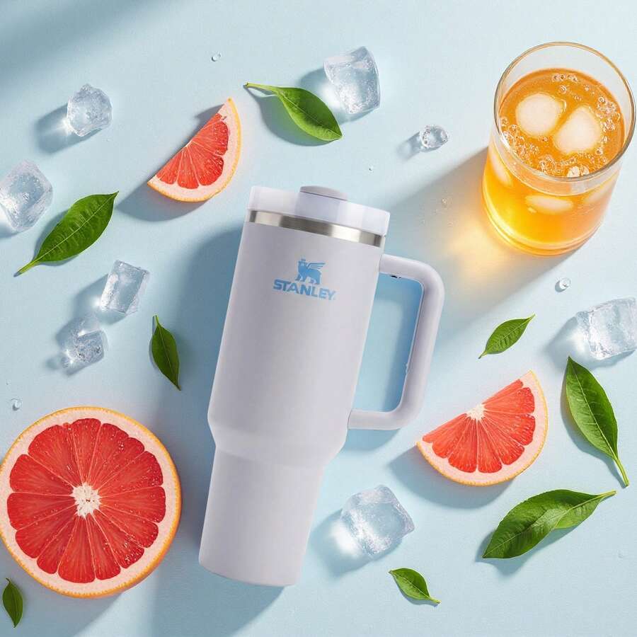 STANLEY Fog Grey 40oz H2.0 FlowState Quencher Stainless Steel Tumbler Premium Matte Neutral Grey Fashion Accessory 3‑Way Leakproof Lid With Handle & Straw Cup Holder Friendly 24H Temp Lock Urban Commute Streetwear Viral Influencer Aesthetic Travel Mug - Xám - Xem 1