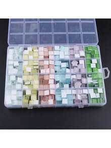 720pcs/Box Glass Mosaic Tiles - High Quality Square Craft Decor, Suitable For Creative Art, Painting, Jewelry Making And DIY Projects - Multicolor - View 16