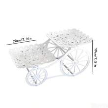 1pc 2-Tier White Lace Wedding Dessert Cart, Plastic Snack, Fruit, Cake Stand Holder, Suitable For Wedding, Holiday Events, Birthday Party, Theme Party, Afternoon Tea Dessert Display Rack, Wedding Table Decor - Multicolor - View 5