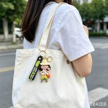 MINISO《海賊王》烏索普動漫3D公仔，高級霧面PVC鑰匙圈附黑色掛繩，優雅汽車後視鏡內飾配件，高級背包或托特包吊飾，極簡辦公桌裝飾 - 樣式 1 - 查看 4