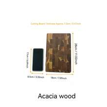 Tabla de cortar de madera de palisandro con diseño de patchwork, esencial para la cocina del hogar, de material de madera maciza, de doble cara, tabla de cortar de cocina - Acacia - View 10