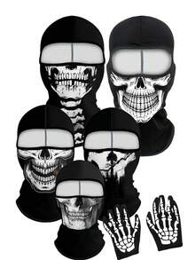 1/2 chiếc Mặt nạ trùm đầu in hình Balaclava Unisex, thoáng khí cho các môn thể thao ngoài trời, đi bộ đường dài, câu cá, đi làm - Kiểu E - Xem 22