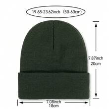 1 Buah Topi Ski Warna Polos, Topi Rajut Sederhana, Unisex, Cocok untuk Pemakaian Kasual Sehari-hari - MultiWarna - View 2