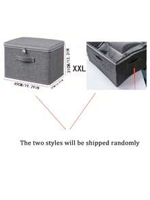 Foldable Clothing Storage Box With Handle, Large Capacity Breathable Wardrobe Organizer, Zipper Reinforced Portable Storage Bag, Suitable For Blankets, Bedding, Space-Saving, Bedroom Home Use - Multicolor - View 9