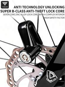 1pc TOSUOD Disc Brake Lock, Anti-Theft Lock, Portable Disc Brake Lock, Mountain Bike Reminder Rope Accessory - Multicolor - View 2