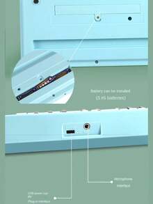 54鍵電子琴附麥克風，多功能入門鍵盤樂器，雙電源供電，插電與電池雙用，便攜式家用表演、音樂練習與日常彈奏樂器 - 多款可選(升級包裝) - 查看 9