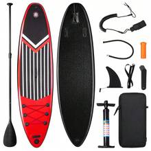 Supernic Portable Inflatable Floating Board, Complete Set With Matching Accessories - Red - View 2