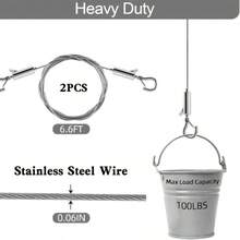 2pcs Adjustable Metal Buckle Straps, Durable Rust-Resistant Multi-Purpose Hanging Rope, Suitable For Curtains, Picture Frames, Outdoor, Handmade Crafts, Professional Design, Metal Buckle Ring - Silver - View 4