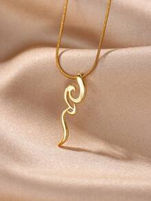 1PC Vintage Snake Pendant Necklaces For Women Gold Color Copper Geometric Snake Necklace Party Aesthetic Animal Hip Hop Jewelry Gift - Multicolor - View 2