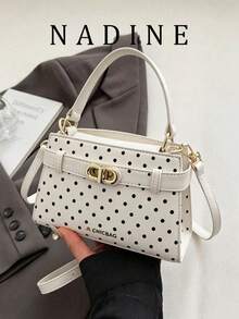 Fashionable Multi-Purpose Color-Block Casual Women's Handbag - White - View 8