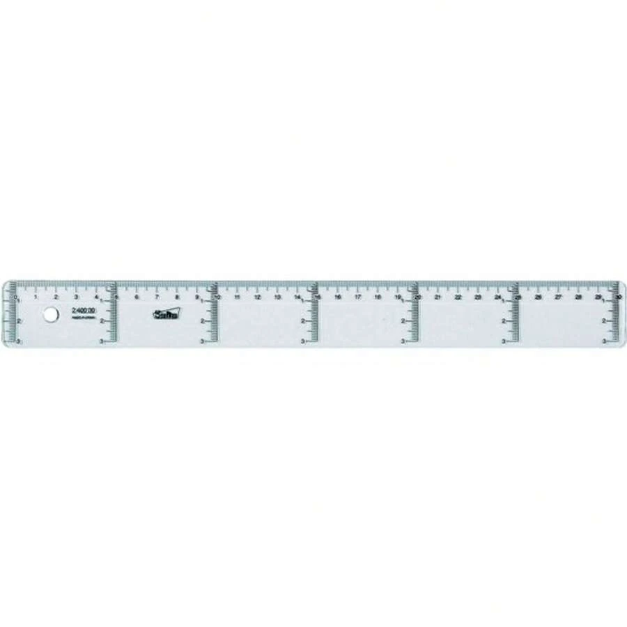 Safta Regla de Cristal 30 cm Papelería Clásicos Unisex - Regla Transparente con Medición Precisa y Bordes Rectos, Accesorio Escolar y Oficina para Dibujo Técnico y Manualidades - 30CM (2) - Ver 1