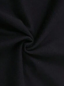 Black Short-Sleeve T-Shirt With "Daddy Saurus" Pattern - Black - View 7