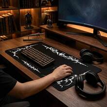 Hollow Knight Silksong Cyber Sigil Desk Mat, Gaming Mouse Pad, Gaming Mouse Pad - XXL Cloth - Peak Trekking And Stability Full Desk Coverage - PC Accessories, - Hollow Knight: Silksong - View 3