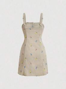 Women Midi Dresses - Apricot - View 2