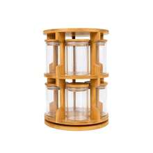 Large Minimalist Rotating Bamboo Spice Rack + Free Gift - 查看 5