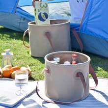 10L 20L Large Capacity Collapsible Water Bucket, Durable 500D PVC Portable Foldable Storage Pail, Multi Functional Outdoor Camping Fishing Foot Soak Bucket For Hiking Picnic Outdoor Daily Use - A - View 3