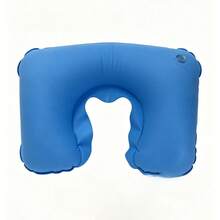 Inflatable Travel Neck Pillow, Portable Foldable U-Shaped Pillow For Airplane & Long Journeys - Burgundy - View 10