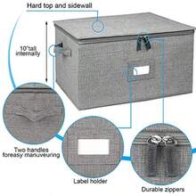 Recipiente de almacenamiento para copas de vino capacidad para 12 copas de vino tinto o blanco y caja de vidrio rígida con tapa dura y laterales juego de 1 - juego de 1 - Ver 4