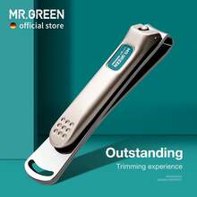 MR.GREEN Cortaúñas de Acero Inoxidable con Cuchillas Curvadas - Cortador de Uñas con Diseño Ergonómico y Corte Curvo y Afilado(Tamaño Mediano) - Grande - Ver 3