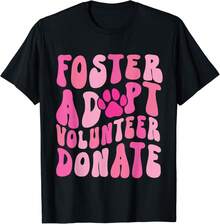 T-shirt cadeau pour amateurs de chiens, sauvetage d'animaux, adopter, faire du bénévolat, faire un don - Noir - Voir 1