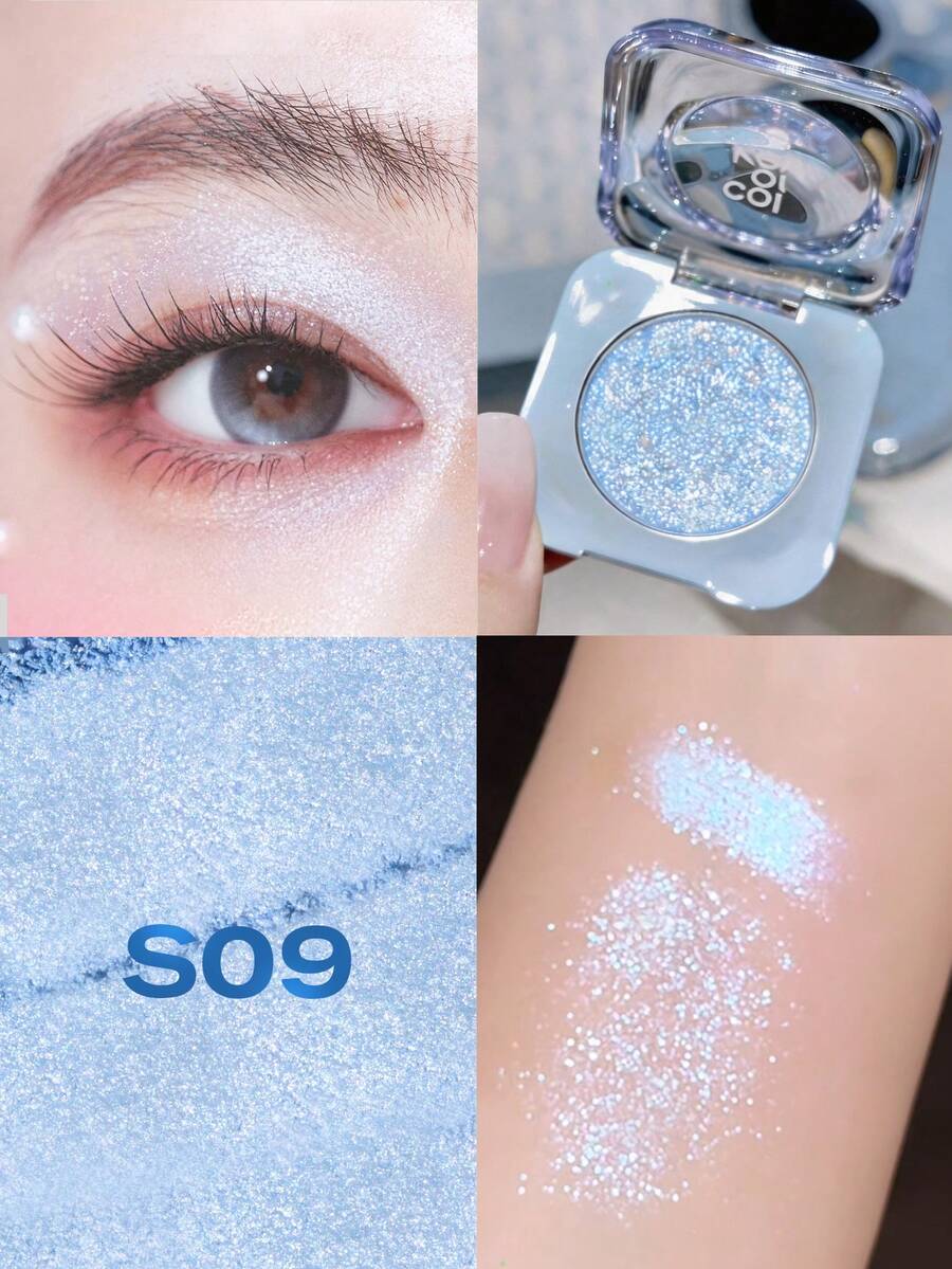 COLORKEY Diamond Solid Color Eyeshadow, Eyeshadow Warna Solid Berkilau dengan Pigmen Tinggi, Eyeshadow Warna Solid Mengkilap Halus Berkilau, Tahan Lama, Halus, Mudah Dibaurkan, Cepat Kering, Riasan Mata Cerah, Tekstur Krim Mengkilap Tinggi dan Tidak Pudar, Hadiah
