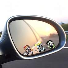 Warner Bros The Powerpuff Girls Cute Cartoon Anime Girl Car Rearview Mirror Sticker, Automobile Exterior Decoration Accessories,Car Exterior Stickers ,Motorcycle Decoration Accessories, Motorcycle Stickers,Car Decoration Mirror Face Sticker, Car Truck Rearview Mirror Decoration, Car Sticker For Interior Painting, Graffiti Sticker For Decoration, The Powerpuff Girls, Car Interior Stickers For Decoration, Car Interior Accessories, Party Small Gift - A - View 4