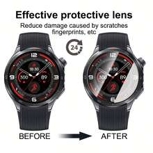 Juego de protectores de pantalla de vidrio templado 2.5D para reloj 2/3, 5 piezas, dureza 9H, resistente a arañazos, a prueba de huellas dactilares, sin burbujas, ultra protector, fácil instalación, alta claridad - 5 unidades para  Watch 2 - Ver 4