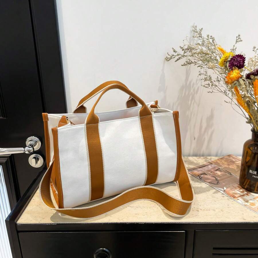 Bolso de mano moderno y versátil para mujer, estilo casual elegante con un toque de alta gama, bolso de hombro estiloso ideal para ir de compras, diseño de nicho a la moda, versión coreana, bolso tote de gran capacidad para primavera y verano, bolso de hombro y bandolera para mujer. - Rosa - Ver 1