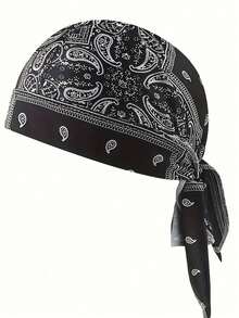 1pc Paisley Pattern Tie-Dye Bandana, Motorcycle Riding Cooling Liner, Unisex Outdoor Sports Breathable Quick-Dry Elastic Headwear, Windproof Face Mask - Multicolor - View 5