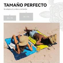 CXJYSD Toalla De Playa De Microfibra Sin Arena, Toalla De Playa Absorbente Extra Grande De 71 "X 32", De Secado Rápido Y Liviana, Adecuada para Baño, Natación, Playa, Camping, Gimnasio - Azul - Ver 6