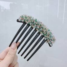 1个手工彩色串珠水晶发夹 - 彩色 - 查看 4