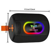 Portable 5.4GHz Bluetooth Speaker With RGB Lighting, Powerful Sound, USB, TF Card Slot, FM Radio, And TWS Battery. - MD-B07 - 查看 5