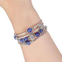Women Charm Bracelet - Navy Blue - View 3